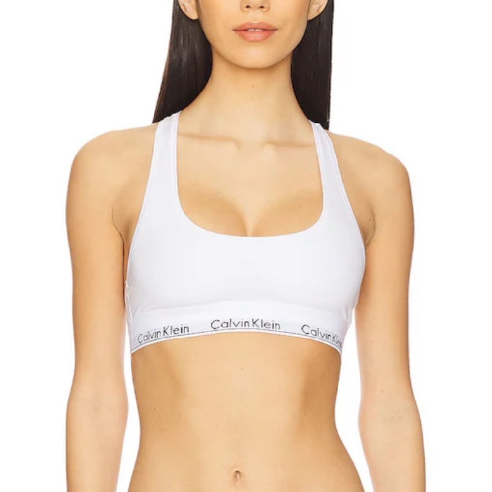 Calvin Klein White Cotton Bralette